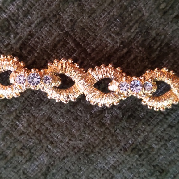 NATORI* vintage 80's rhinestone bracelet, - Picture 5 of 15